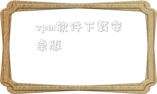 vpm软件下载安卓版免费的外网加速软件下载