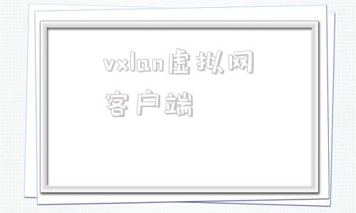 vxlan虚拟网客户端免费虚拟主机免费云服务器